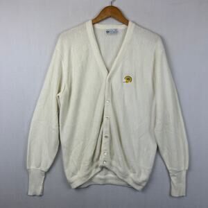 Pickering Green Bay Packers Cardigan Sweater Orlon 70s Vintage Men's Size XL